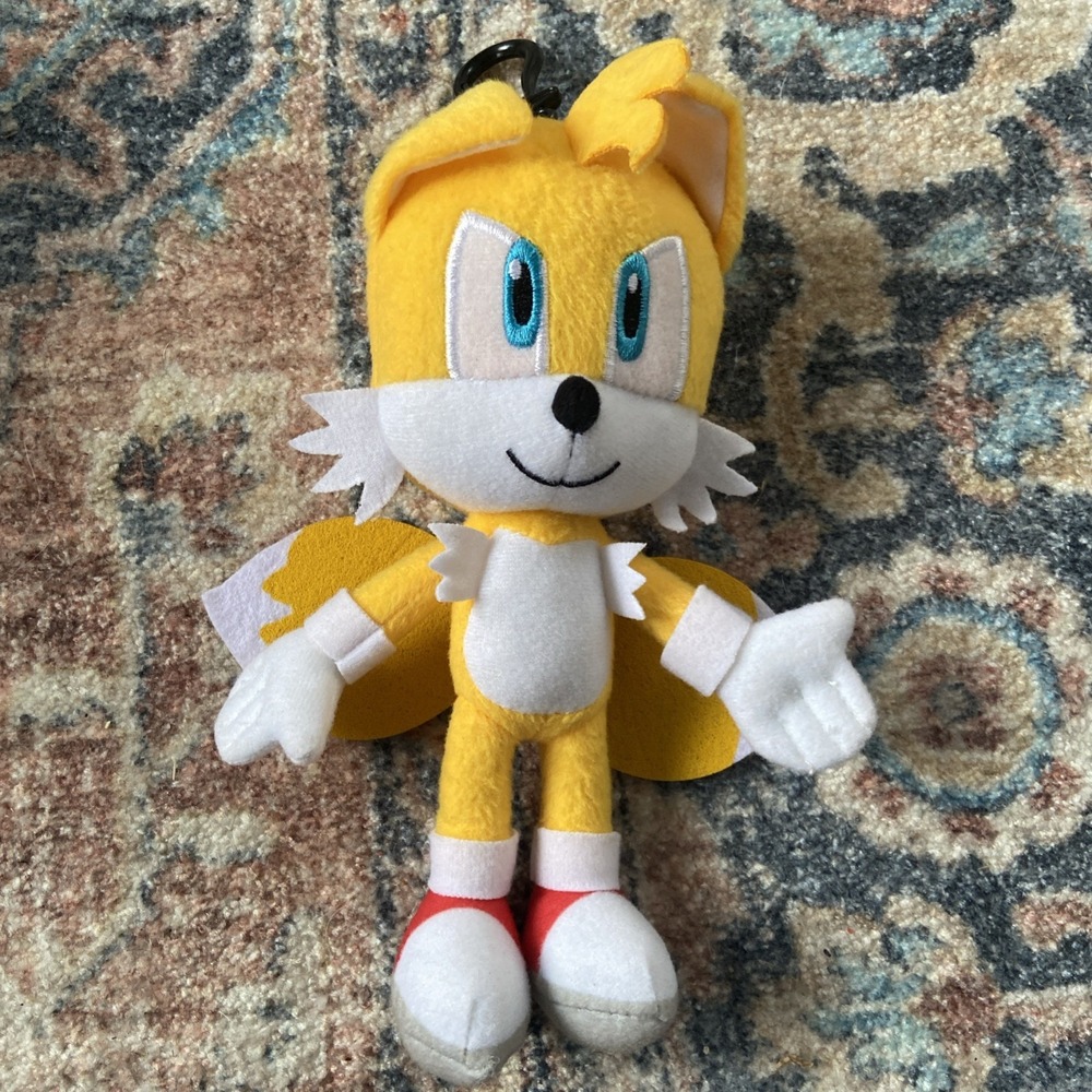 Sonic The Hedgehog Plush Figure Tails Keychain Clip‎ Charm Pouch Toy Mini